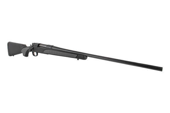 Black synthetic with gray Remington 700 SPS 30-06 SPRG Bolt Action Rifle features a 24" carbon steel barrel